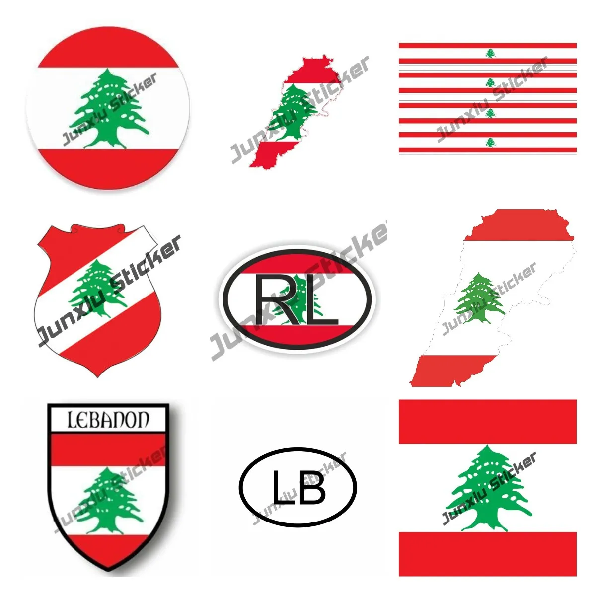 Car Accessories Lebanon - Lebanon Decal Car Accessories Map with
