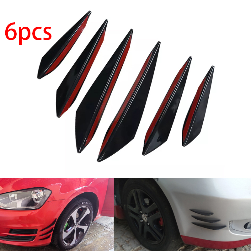 Bumper Guard Protector - 6pcs Universal Rubber Car Front Bumper