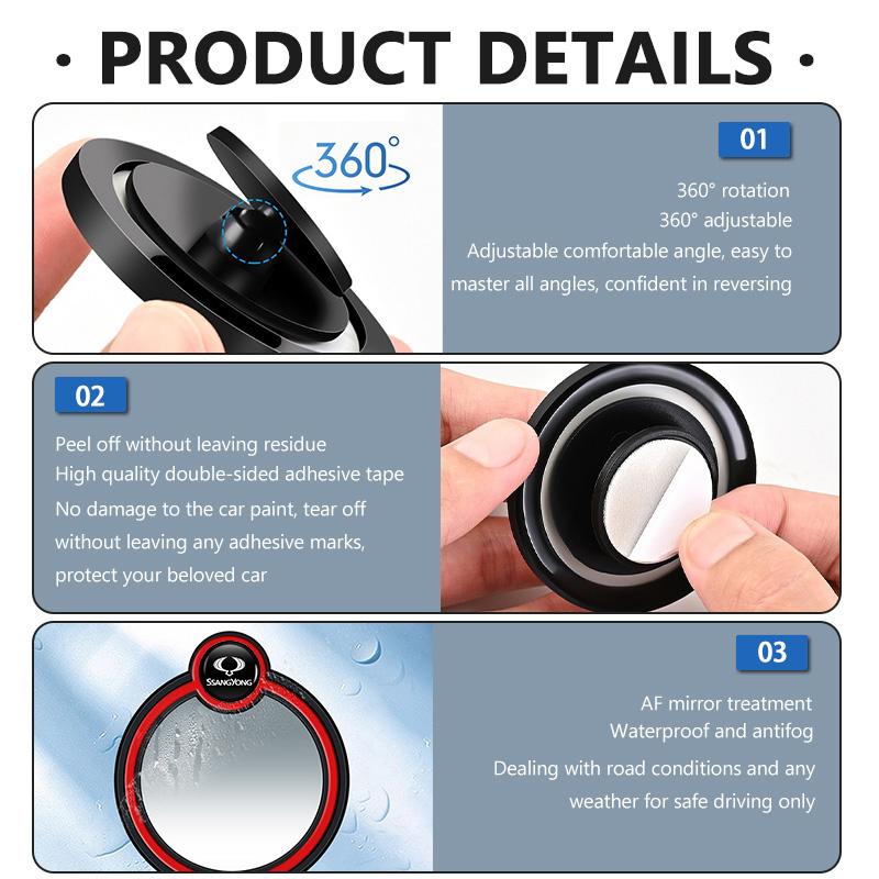 2Pcs Car 360° Rotation Blind S - Car Blind Spot Mirror ulasan dan harga