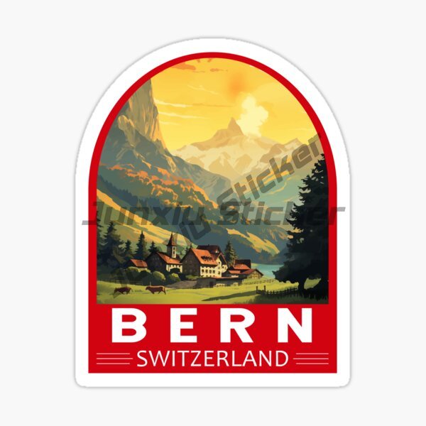 BERN SWITZERLAND Flag Car Stic - Car Accessories Usa ulasan dan harga