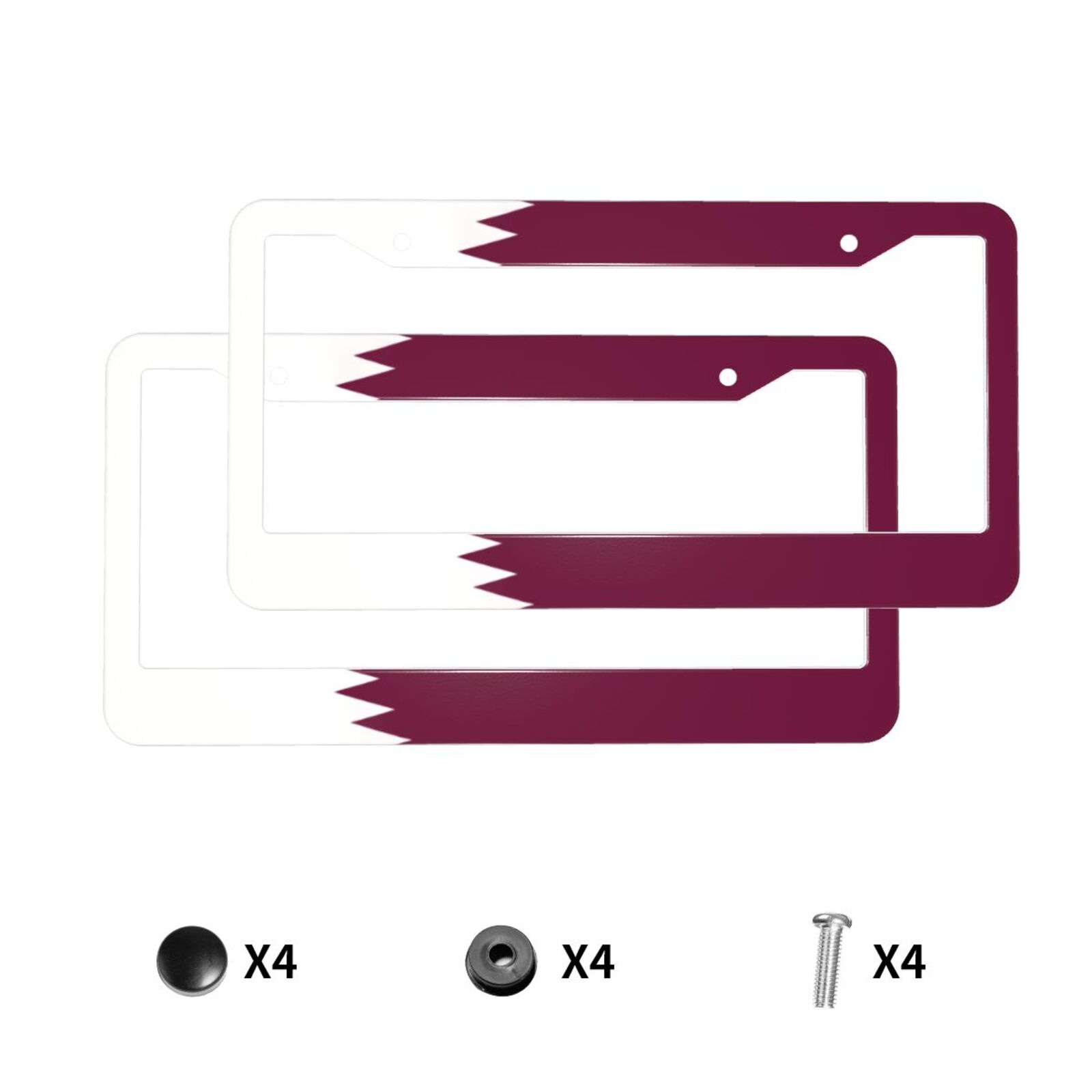 Flag of Qatar Pattern License  - Qatar Car Accessories ulasan dan harga