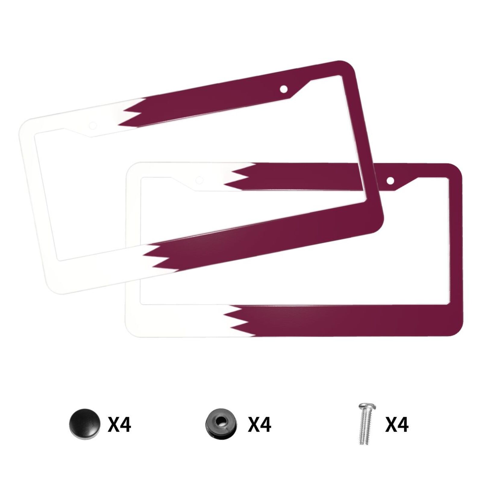 Flag of Qatar Pattern License  - Qatar Car Accessories ulasan dan harga