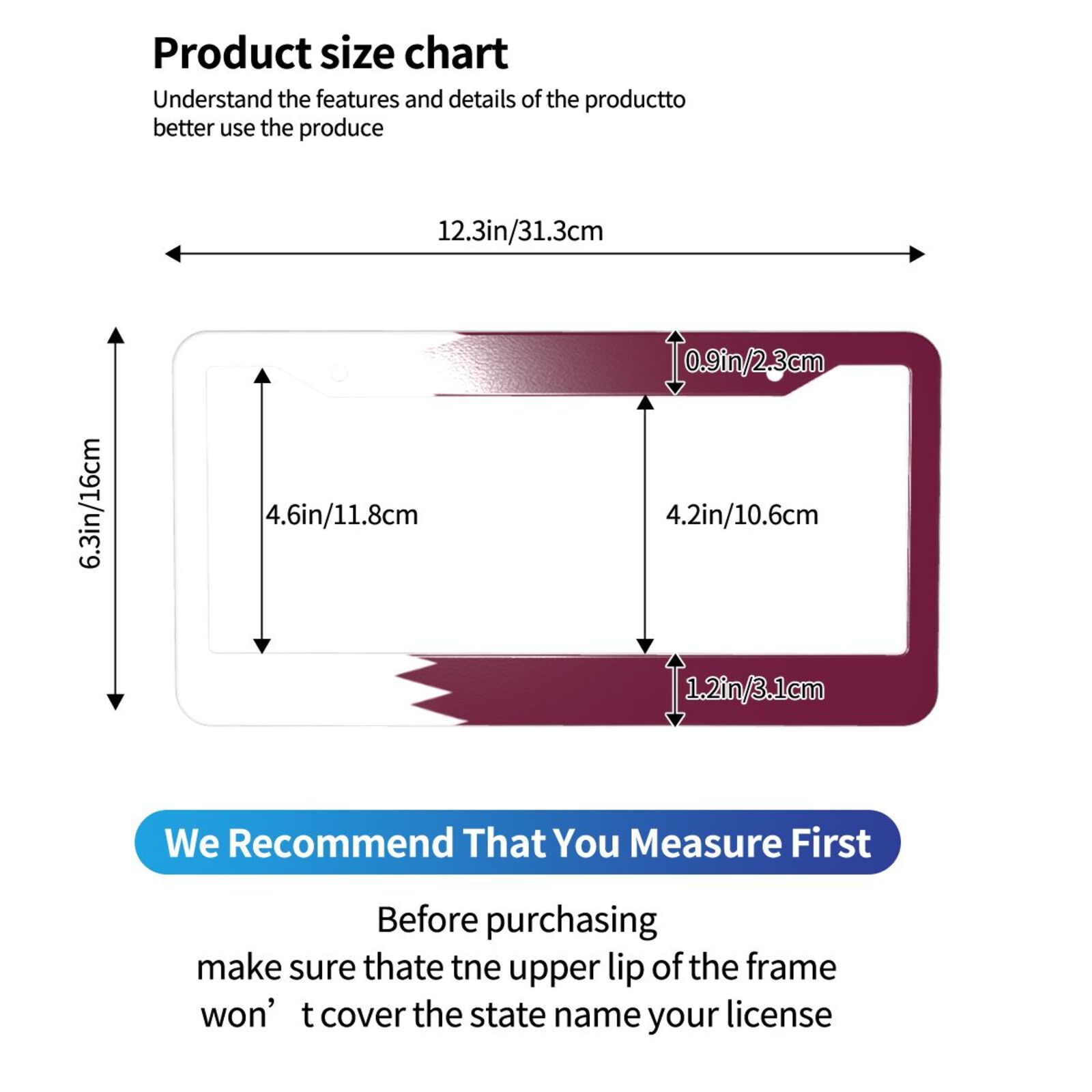 Flag of Qatar Pattern License  - Qatar Car Accessories ulasan dan harga