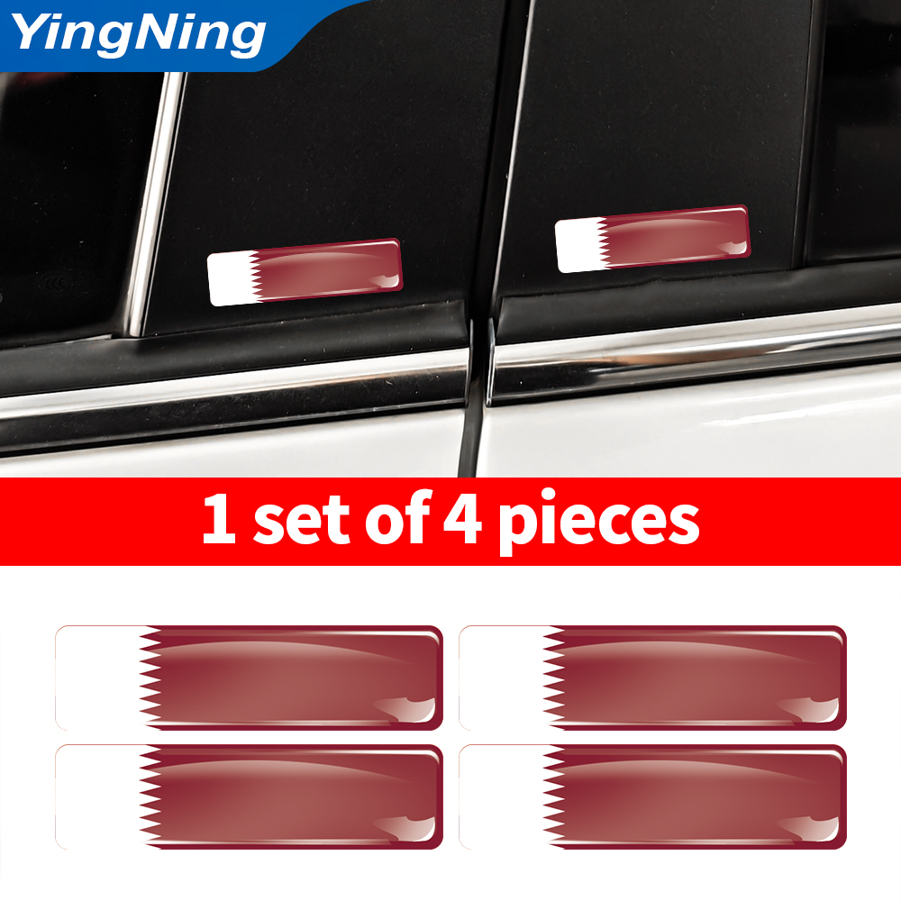 4PCS Qatar Flag Sticker Vinyl  - Qatar Car Accessories ulasan dan harga