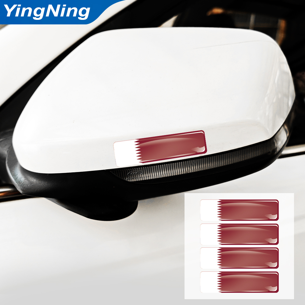 4PCS Qatar Flag Sticker Vinyl  - Qatar Car Accessories ulasan dan harga