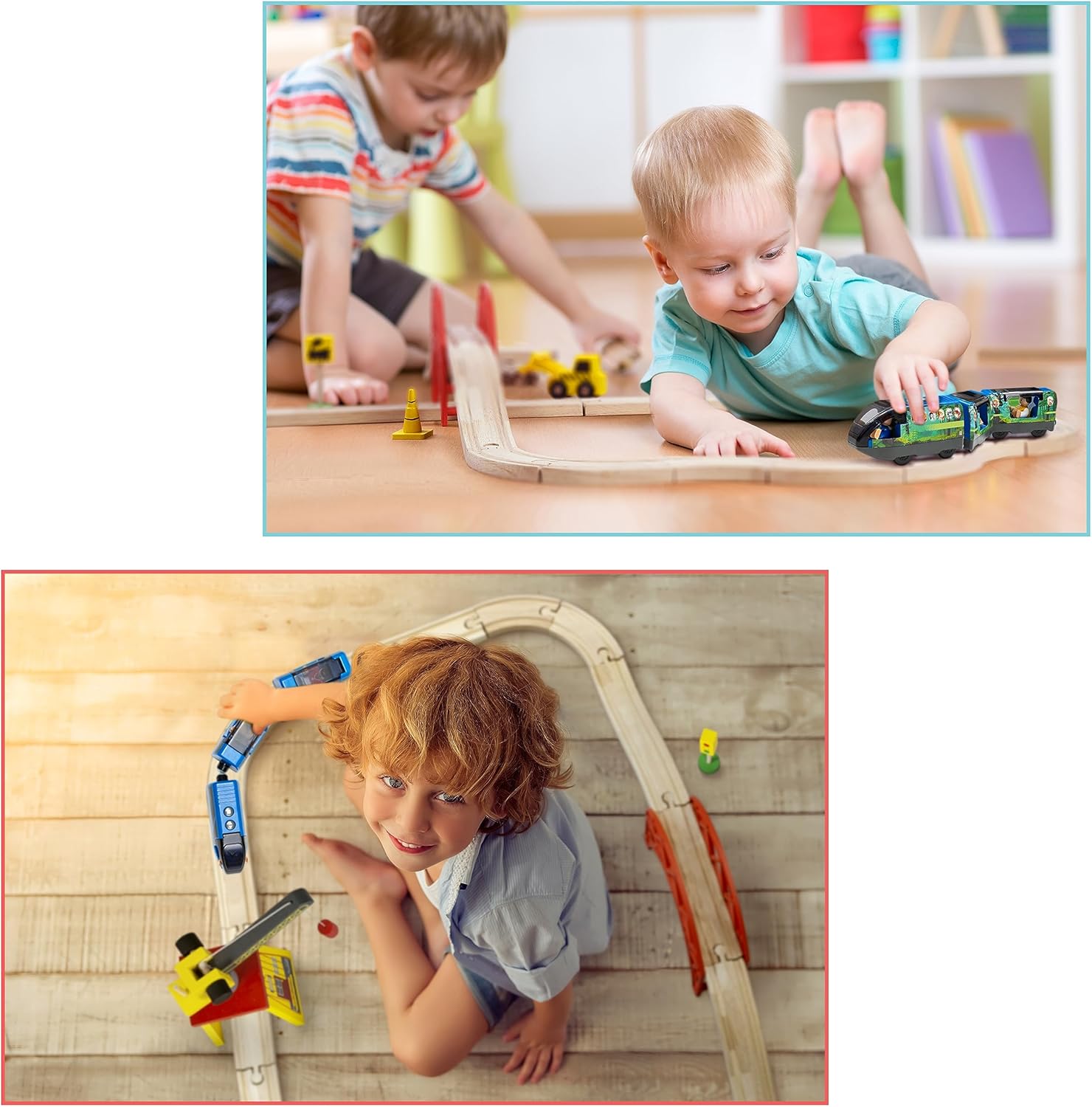 Wooden Railway Train Locomotiv - Car Accessories Xmas Gifts ulasan dan harga