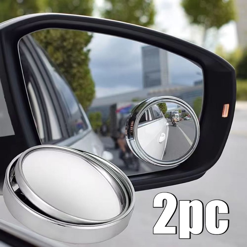 2Pcs Round Frame Convex Blind  - Car Blind Spot Mirror ulasan dan harga