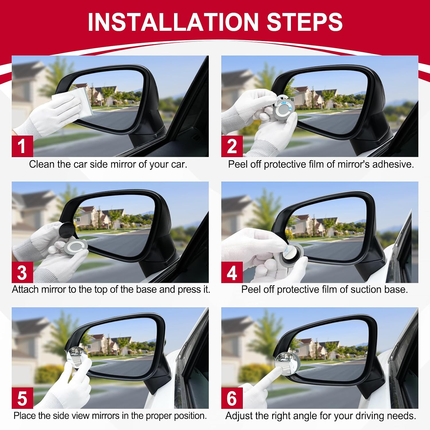 Blind Spot Mirror, Round HD Gl - Car Blind Spot Mirror ulasan dan harga
