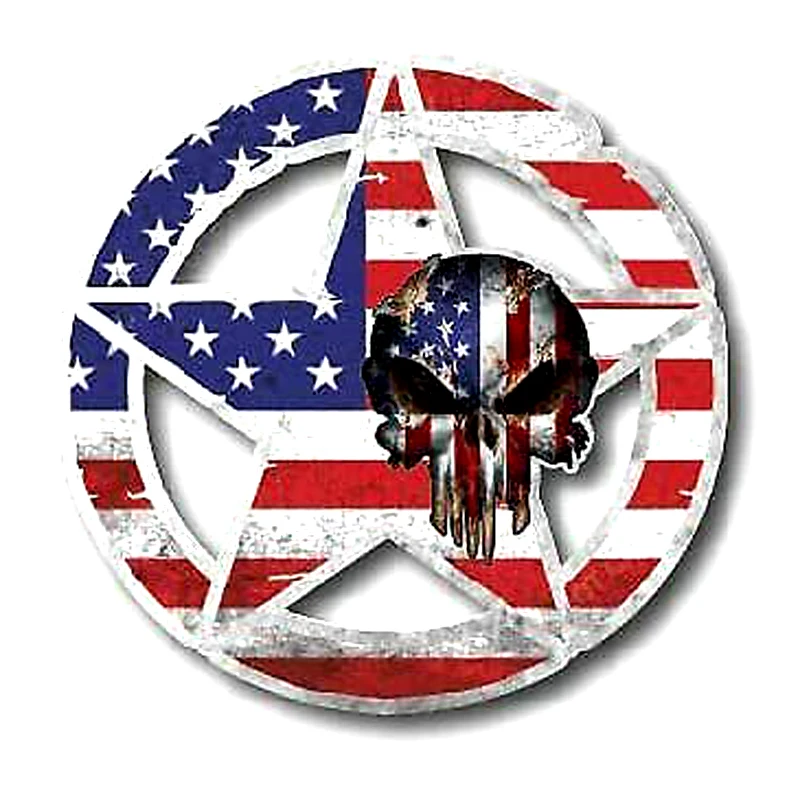Car Stickers ARMY STAR SKULL U - Car Accessories Usa ulasan dan harga