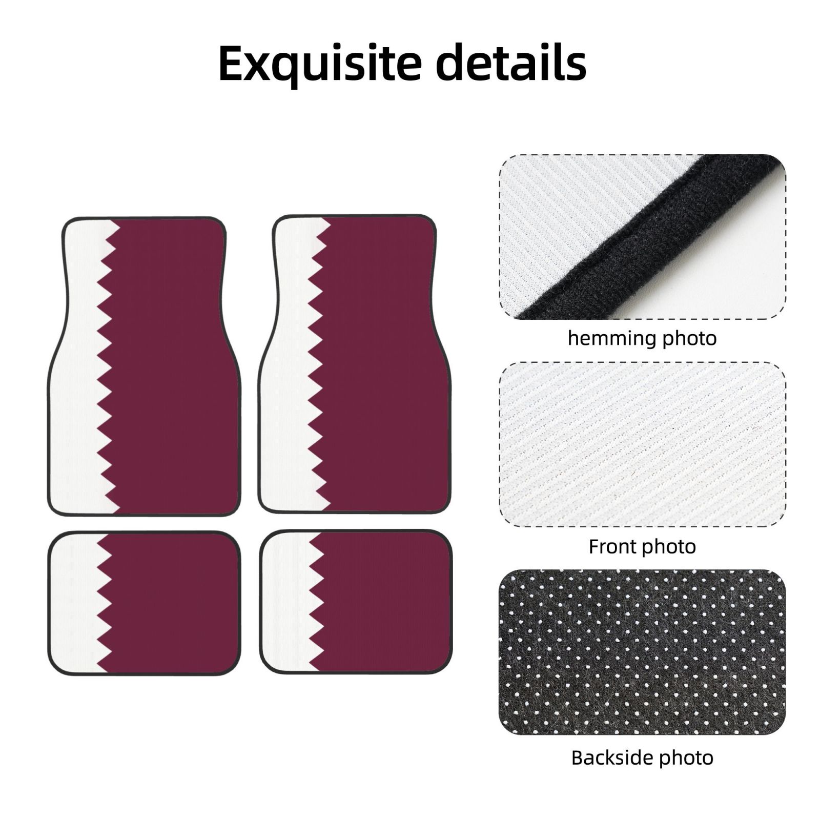 Flag of Qatar Pattern Car Floo - Qatar Car Accessories ulasan dan harga